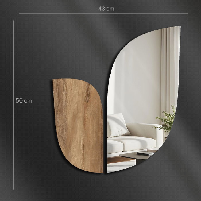 Wallity Ozgl511 Espejo Decorativo Elegante para Hogar 43 x 50 cm